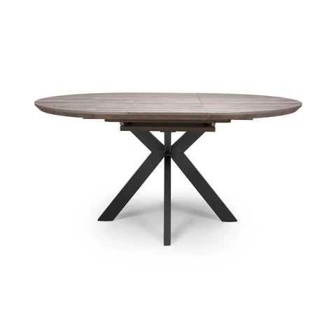 Bolton Grey Oak Effect Round to Oval Extending Smart Top Dining Table