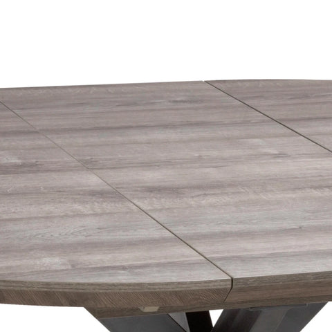 Bolton Grey Oak Effect Round to Oval Extending Smart Top Dining Table