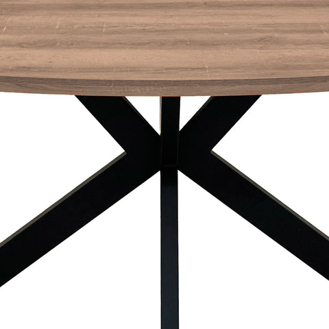 Bolton Light Walnut Oak Effect Oval Dining Table 180cm