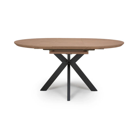 Bolton Grey Oak Effect Round to Oval Extending Smart Top Dining Table