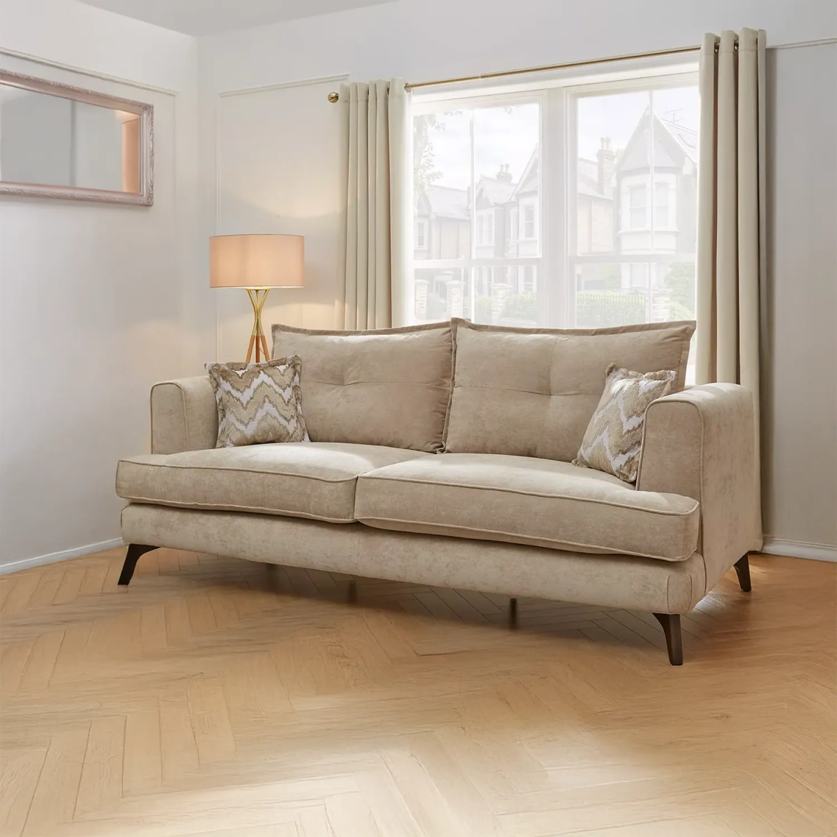 Blenheim Fabric Pillow Back Sofa - Pendle Village Furniture