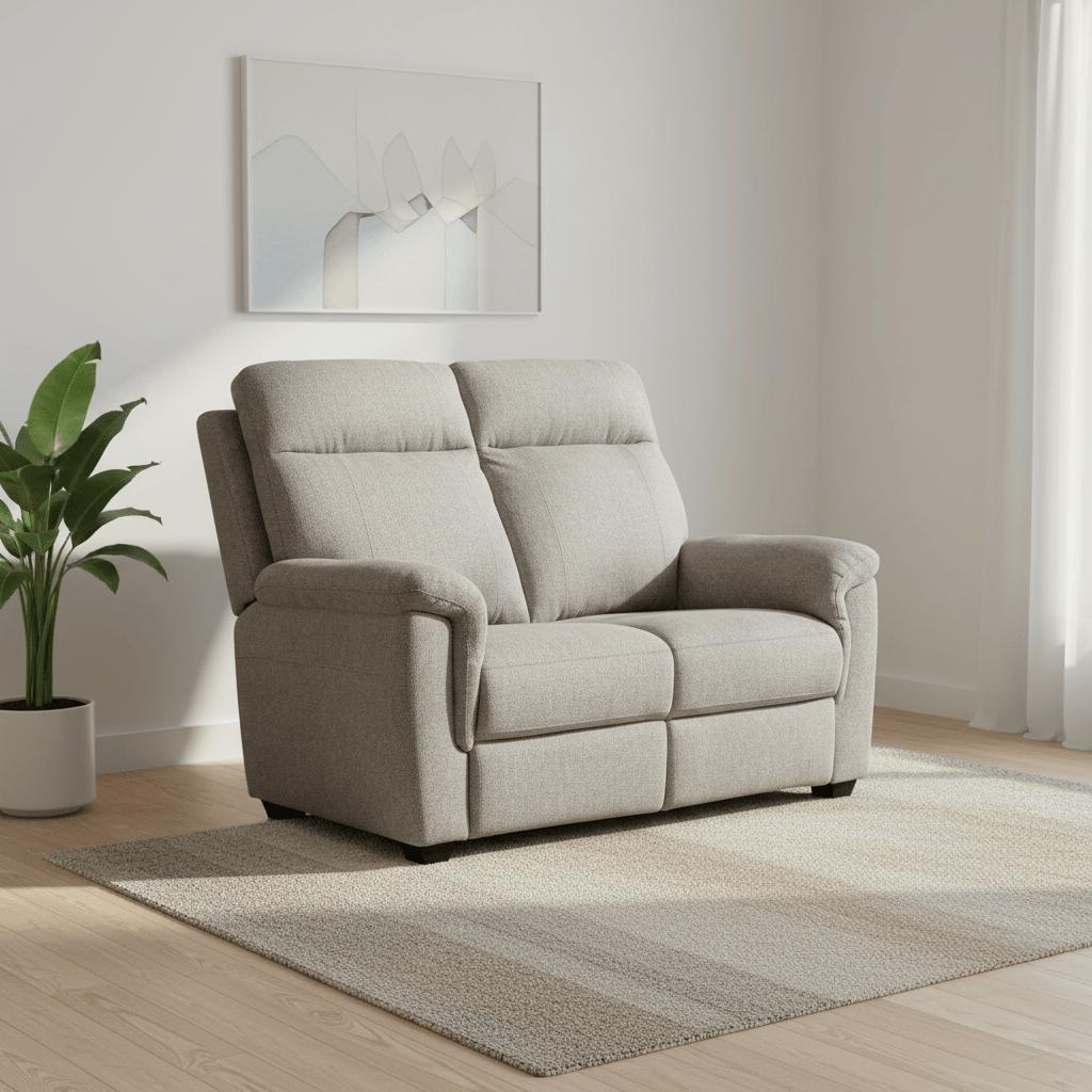 Bowen Grey Fabric 2 Seater Fixed Sofa