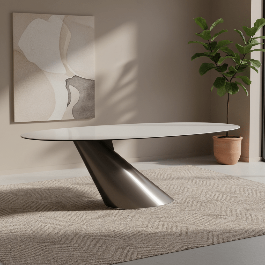 Brann 240cm Oval Ceramic Dining Table