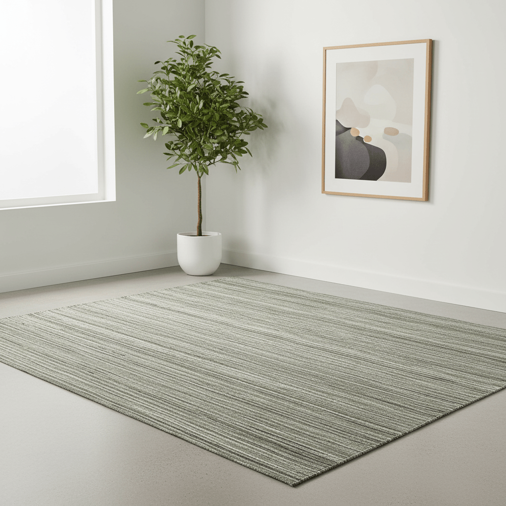 Brighton Beige Striped Indoor Outdoor Rug