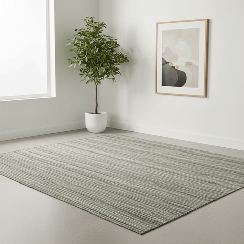 Brighton Beige Striped Indoor Outdoor Rug