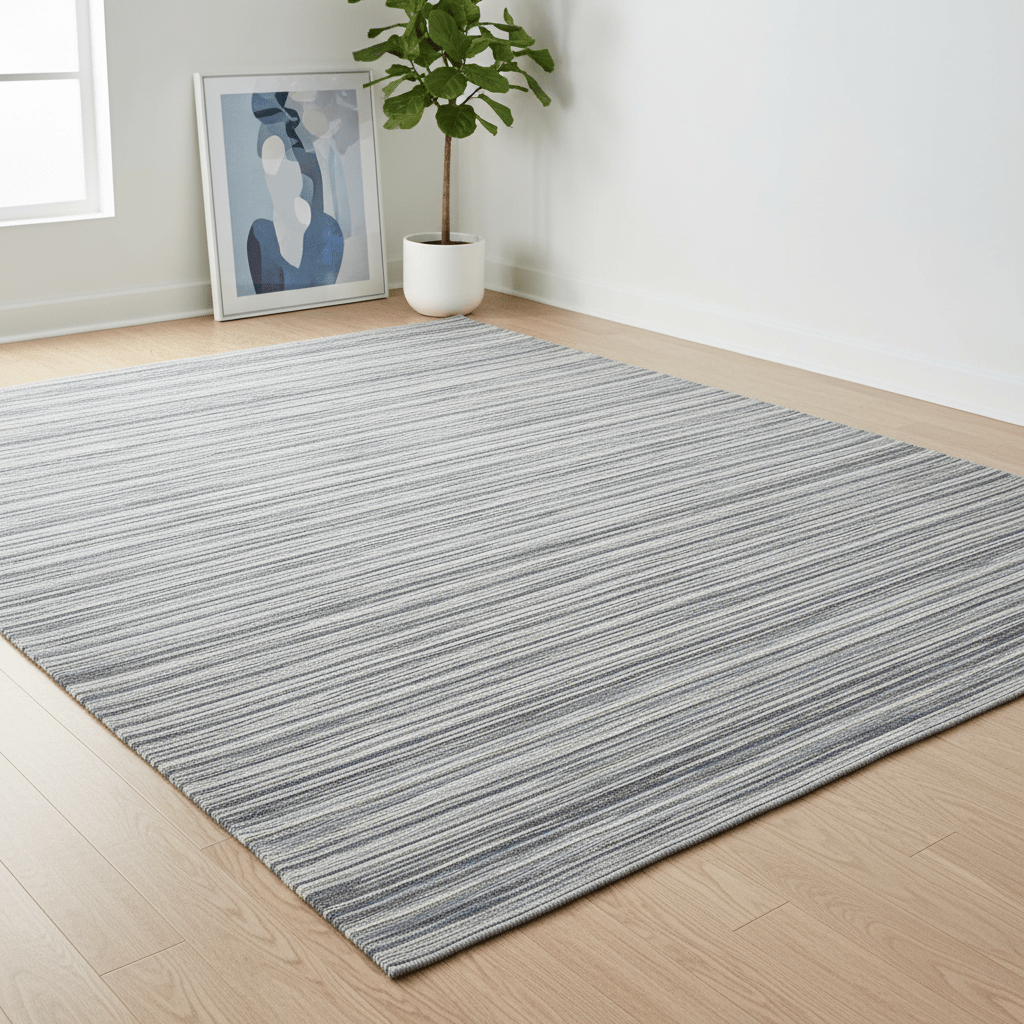 Brighton Grey Striped Indoor Outdoor Rug