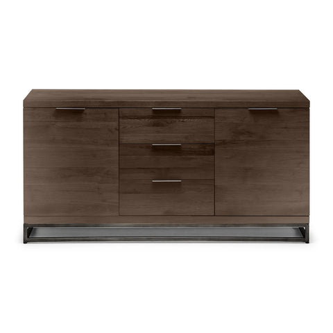 Brooklyn Large Dark Oak Sideboard with Industrial Metal Legs