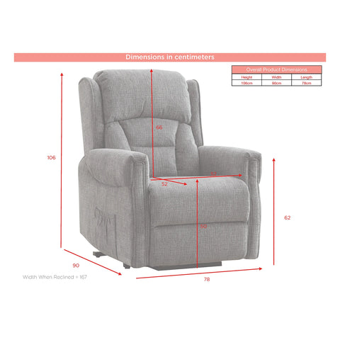 Buckingham Lift & Tilt Dual Motor Chair – Cream - Pendle Village Furniture