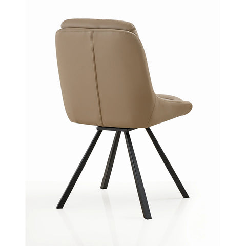 Oslo White Ceramic Extending Dining Table with Cream or Mink Swivel Chairs