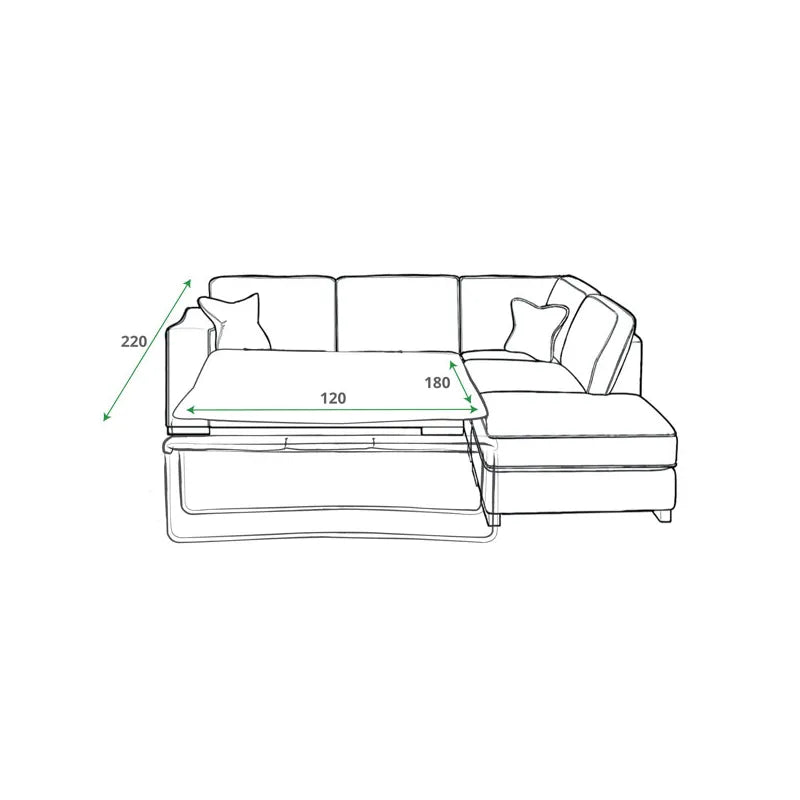 Burnley Corner Chaise Sofa Bed
