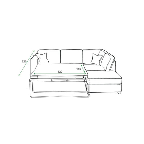 Burnley Corner Chaise Sofa Bed