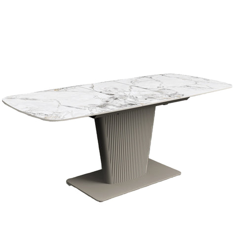 Catania 130-170cm White Ceramic Extending Dining Table - Pendle Village Furniture