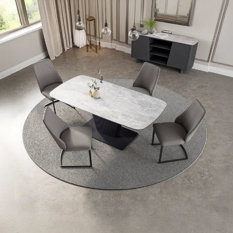 Catania 160-200cm Light Grey Ceramic Extending Dining Table