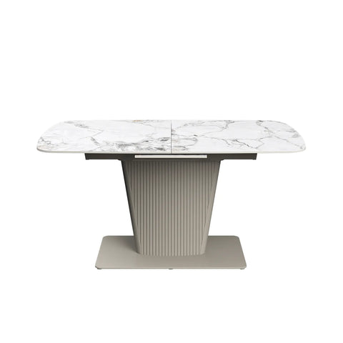 Catania 130 - 170cm White Ceramic Extending Dining Table - Pendle Village Furniture