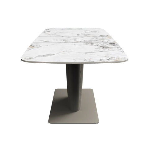 Catania 130 - 170cm White Ceramic Extending Dining Table - Pendle Village Furniture