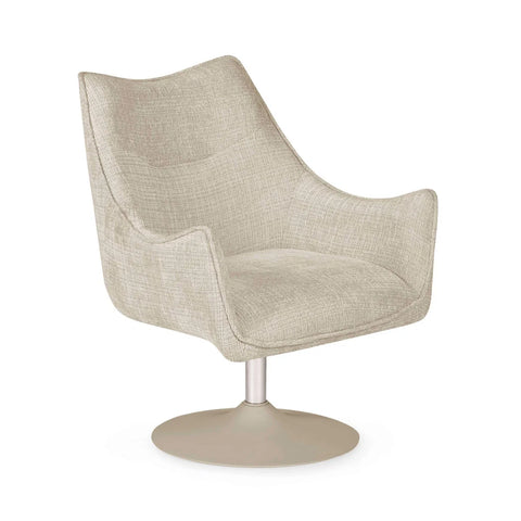 Beige swivel chair on a white background