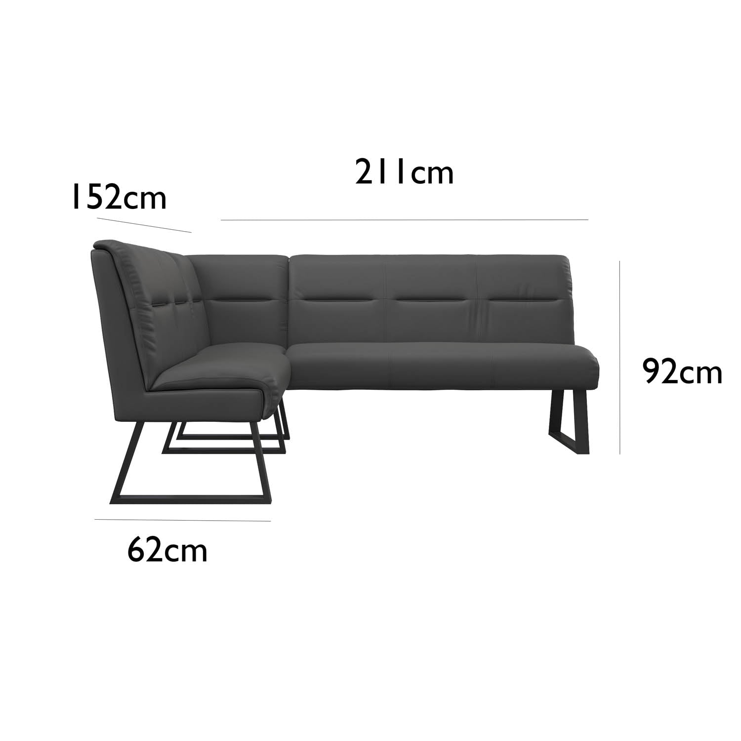 Cerutti White Ceramic Dining Table with Right Hand Facing Corner Bench and Low Backless Bench Set - Corner Bench Dimensions 