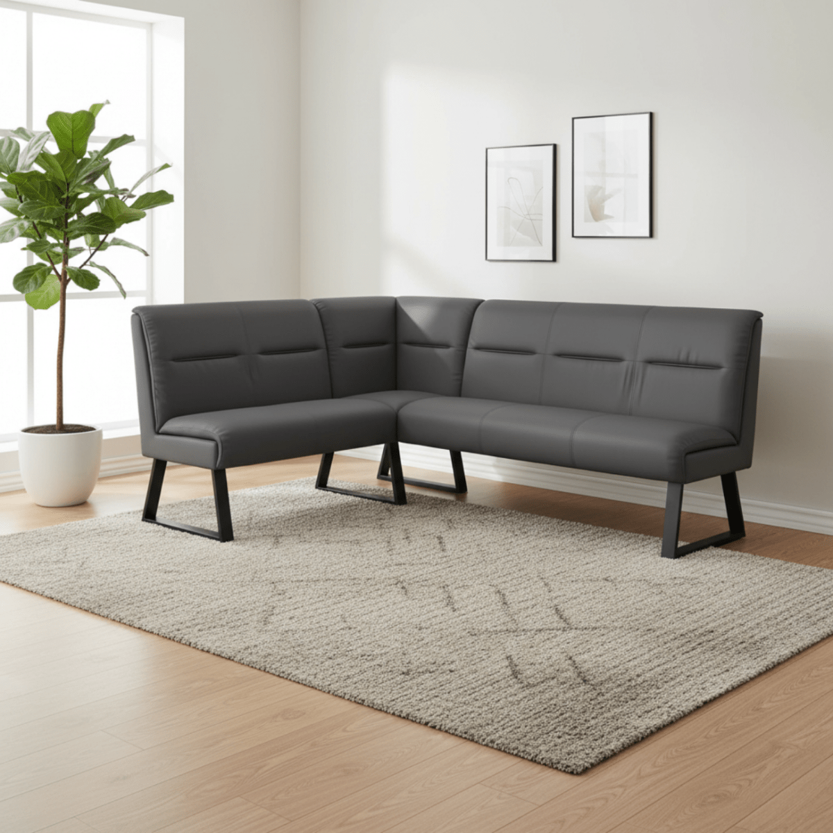 Cerutti Grey Corner Dining Bench
