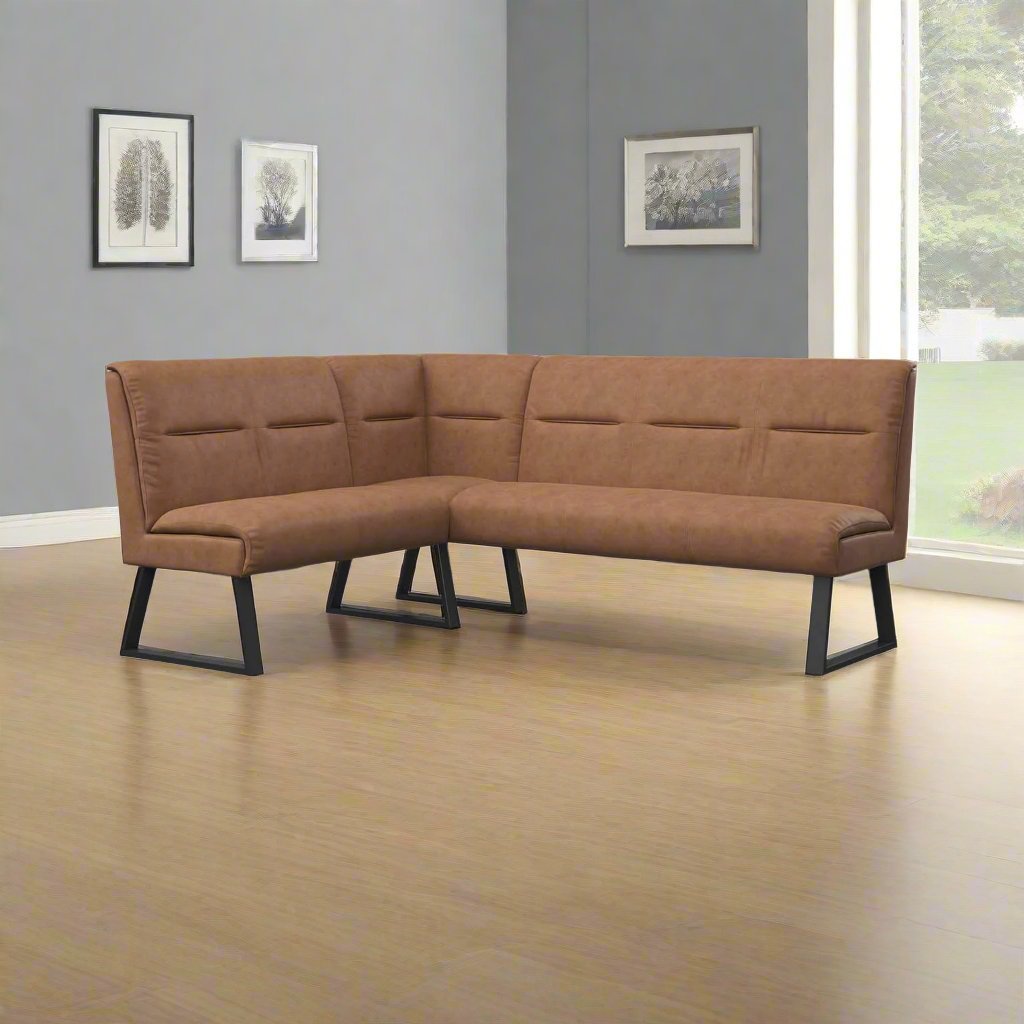 Cerutti Tan Corner Dining Bench Set - Pendle Village Furniture