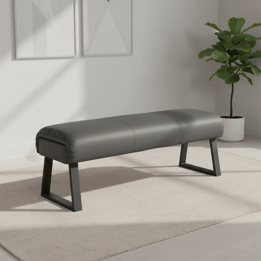 Cerutti Grey Backless Bench