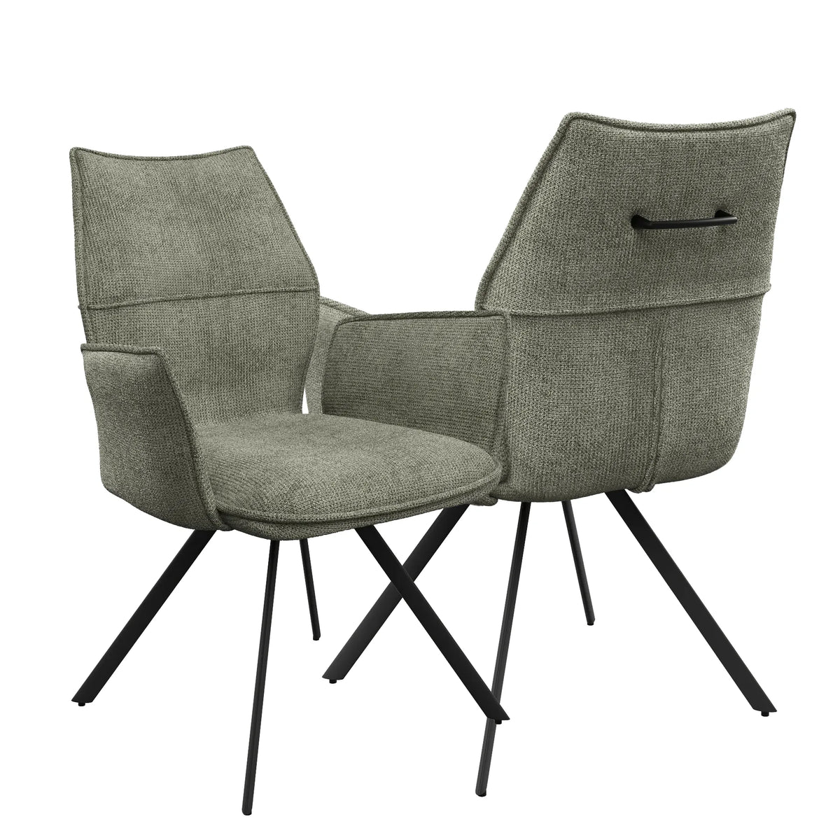 Iris Green Fabric Dining Chair - Set of 4