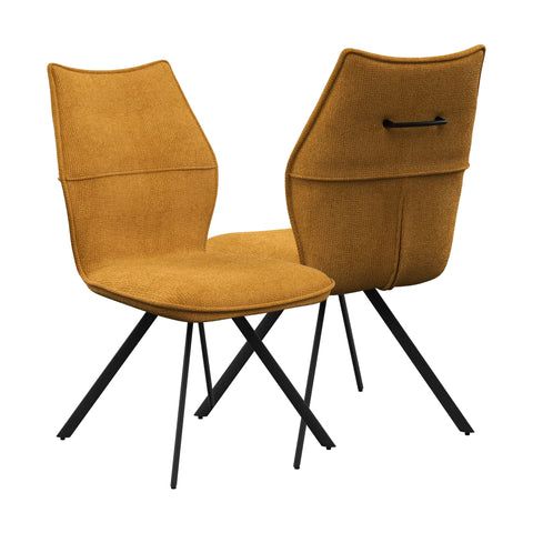 Iris Grey Fabric Upholstered Dining Chair - Set of 4