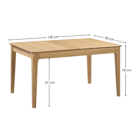 Cotswold 140-180cm Oak Extending Dining Table