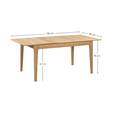 Cotswold 140-180cm Oak Extending Dining Table