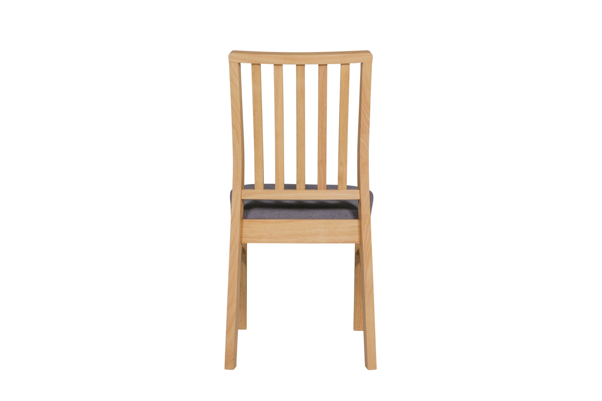 Light Oak Dining Chair Fabric Seat - back