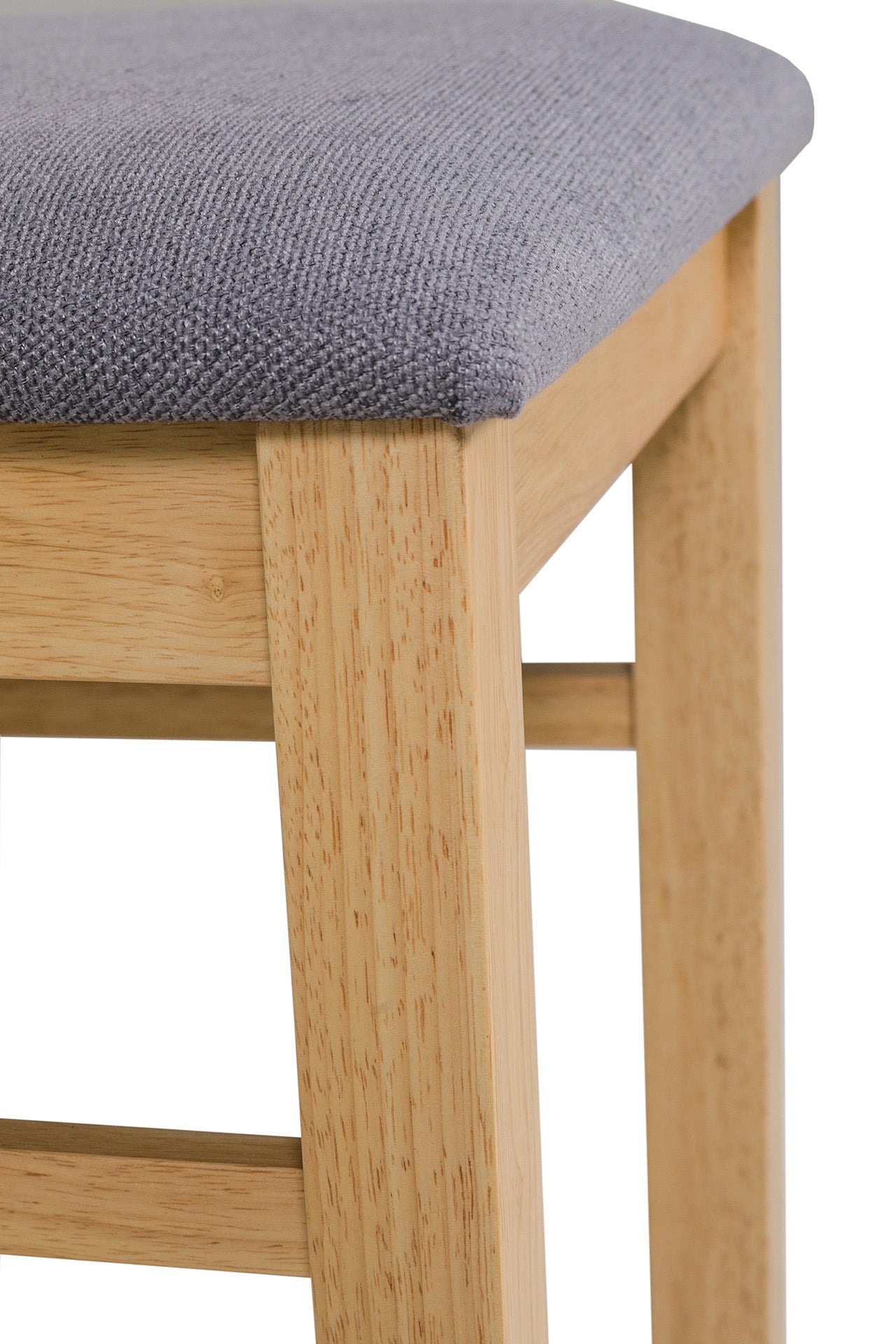 Light Oak Dining Chair Fabric Seat - Fabric Seat