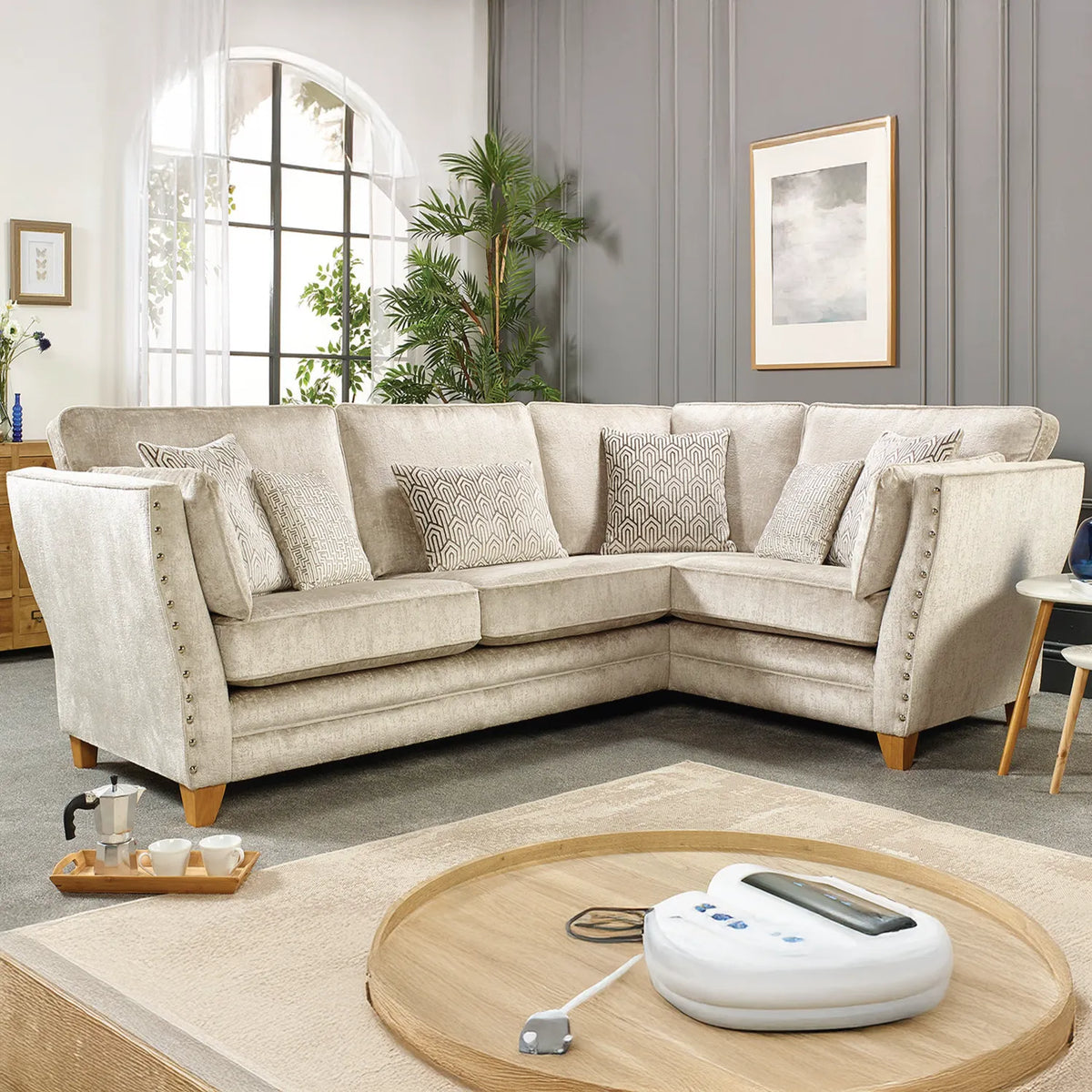 Cairo 2 Corner 1 Sofa Solo Fabric Sofa - Pendle Village Furniture