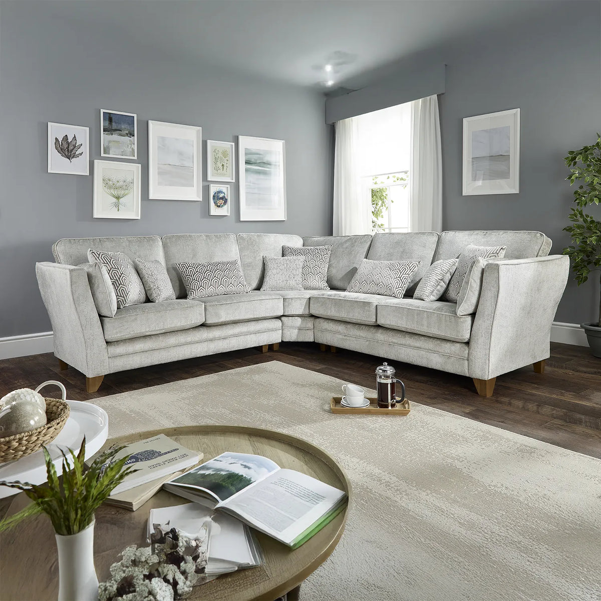 Cairo 2 Corner 2 Sofa Solo Fabric Sofa - Pendle Village Furniture