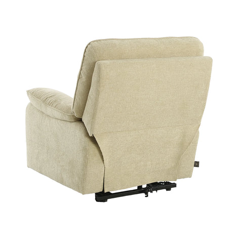 Back view of Camborne Electric Rise and Recline Massage Chair in Beige
