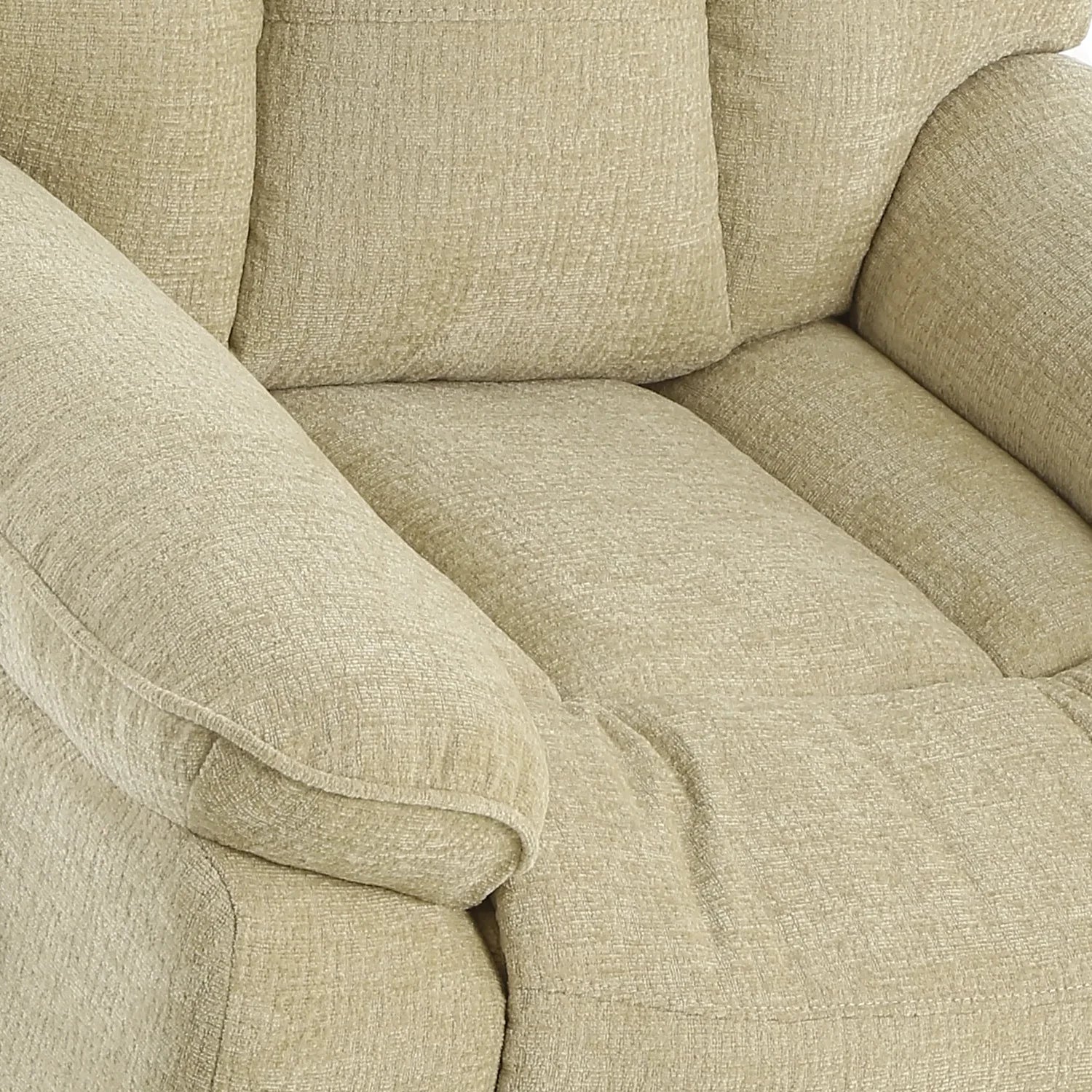 Close-up of a Camborne Electric Rise and Recline Massage Chair in Beige