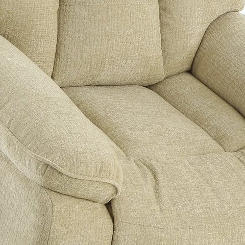 Close-up of a Camborne Electric Rise and Recline Massage Chair in Beige