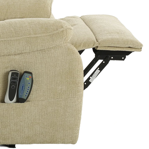 Camborne Electric Rise and Recline Chair in Beige Colour with Massage and heat function