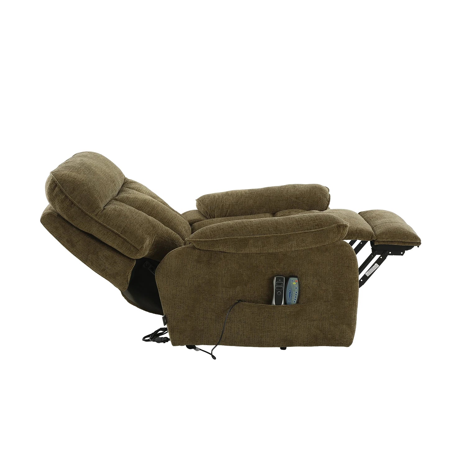 Camborne Electric Rise and Recline Chair in Brown Colour with Massage and heat function