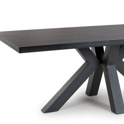 Camden 160cm Black Oak Dining Table - Pendle Village Furniture