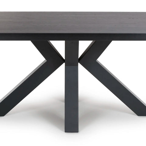 Camden 160cm Black Oak Dining Table - Pendle Village Furniture