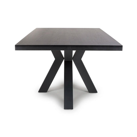 Camden 160cm Black Oak Dining Table - Pendle Village Furniture