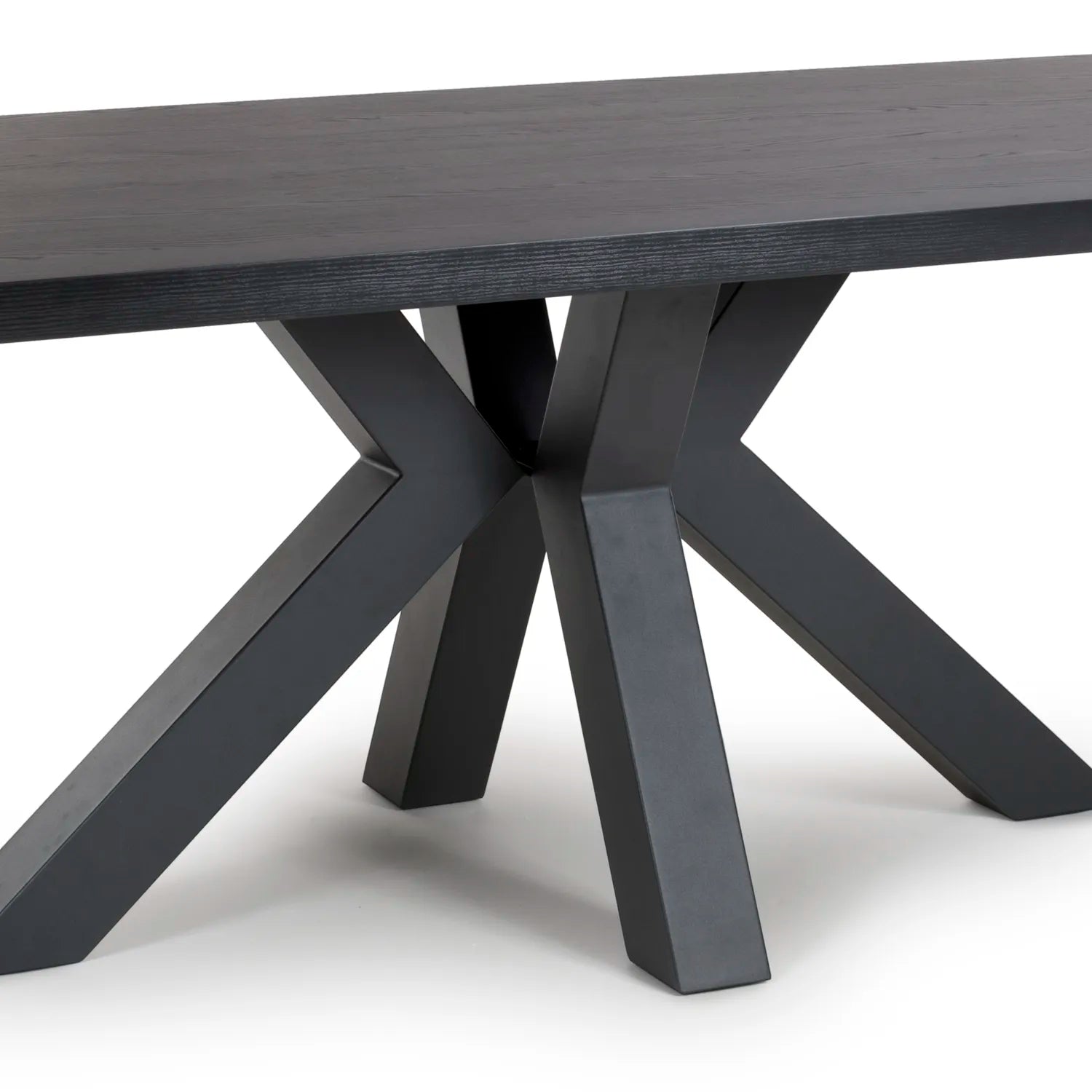 Camden 200cm Black Oak Dining Table - Pendle Village Furniture