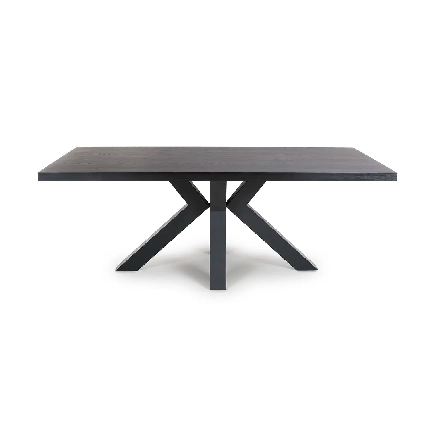 Camden 200cm Black Oak Dining Table - Pendle Village Furniture
