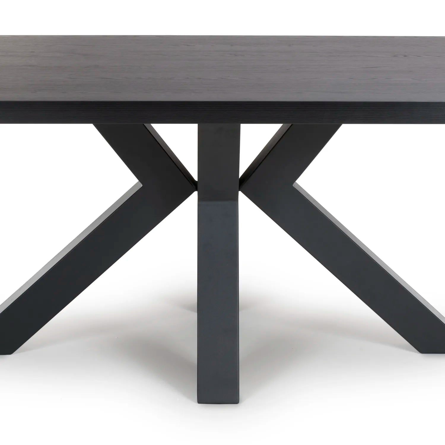 Camden 200cm Black Oak Dining Table - Pendle Village Furniture