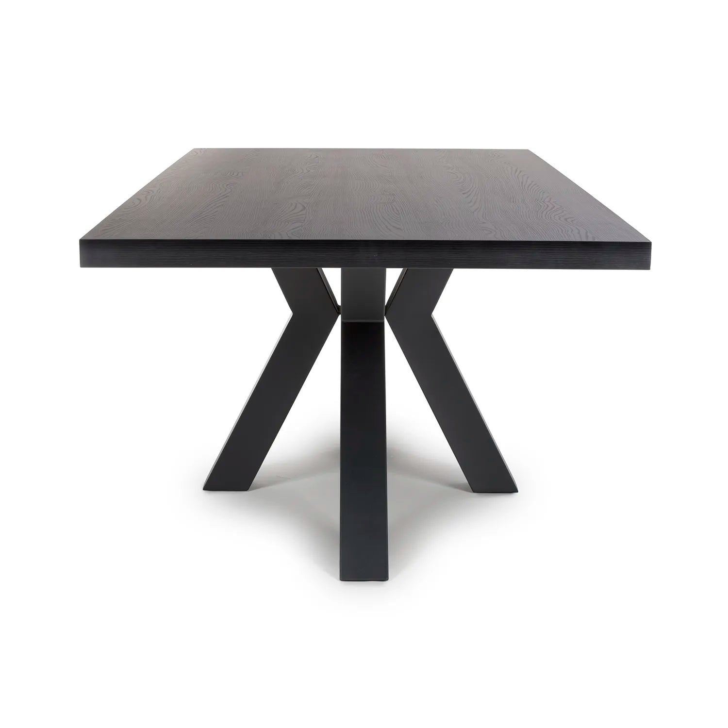 Camden 200cm Black Oak Dining Table - Pendle Village Furniture