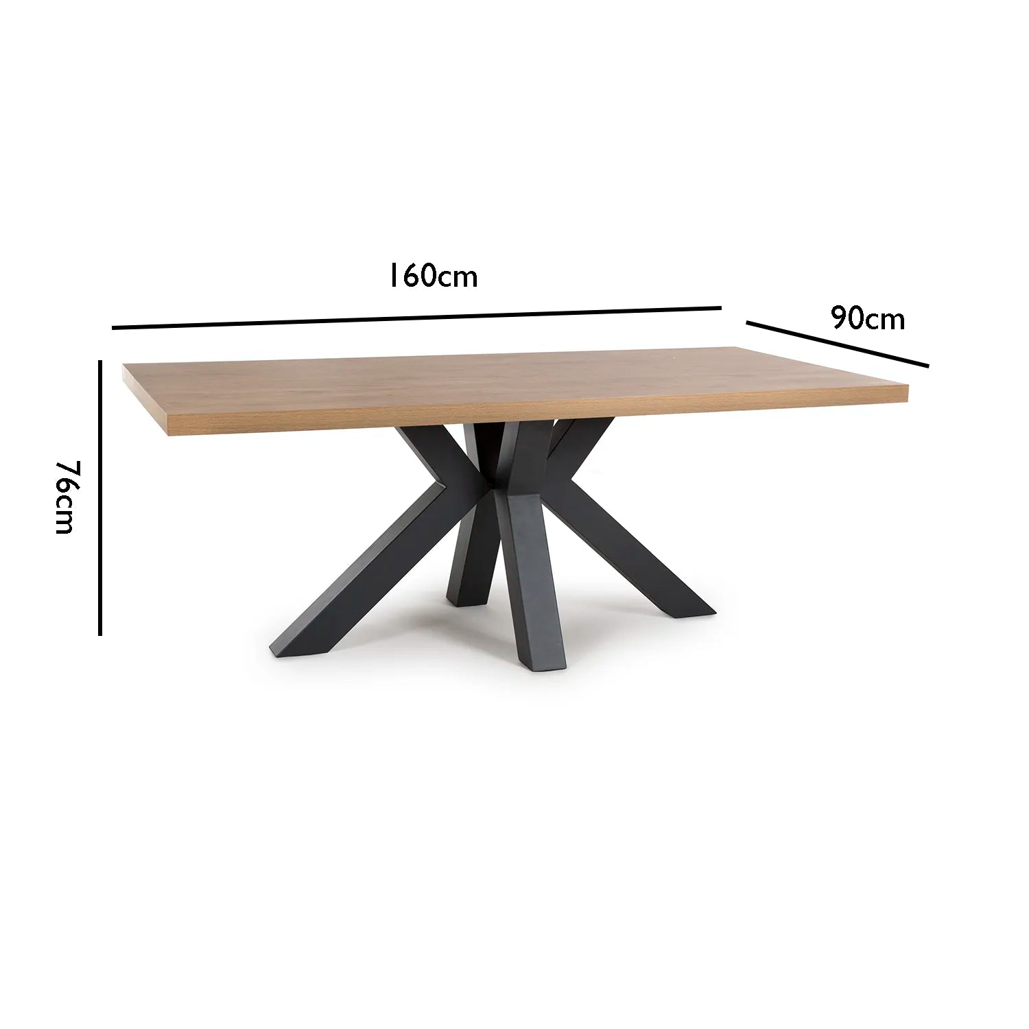Camden Rustic Oak Dining Table with 4 Bosley Dining Chairs - Pendle Village Furniture