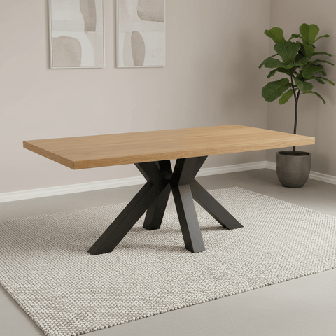 Camden Rustic Oak Dining Table 160cm