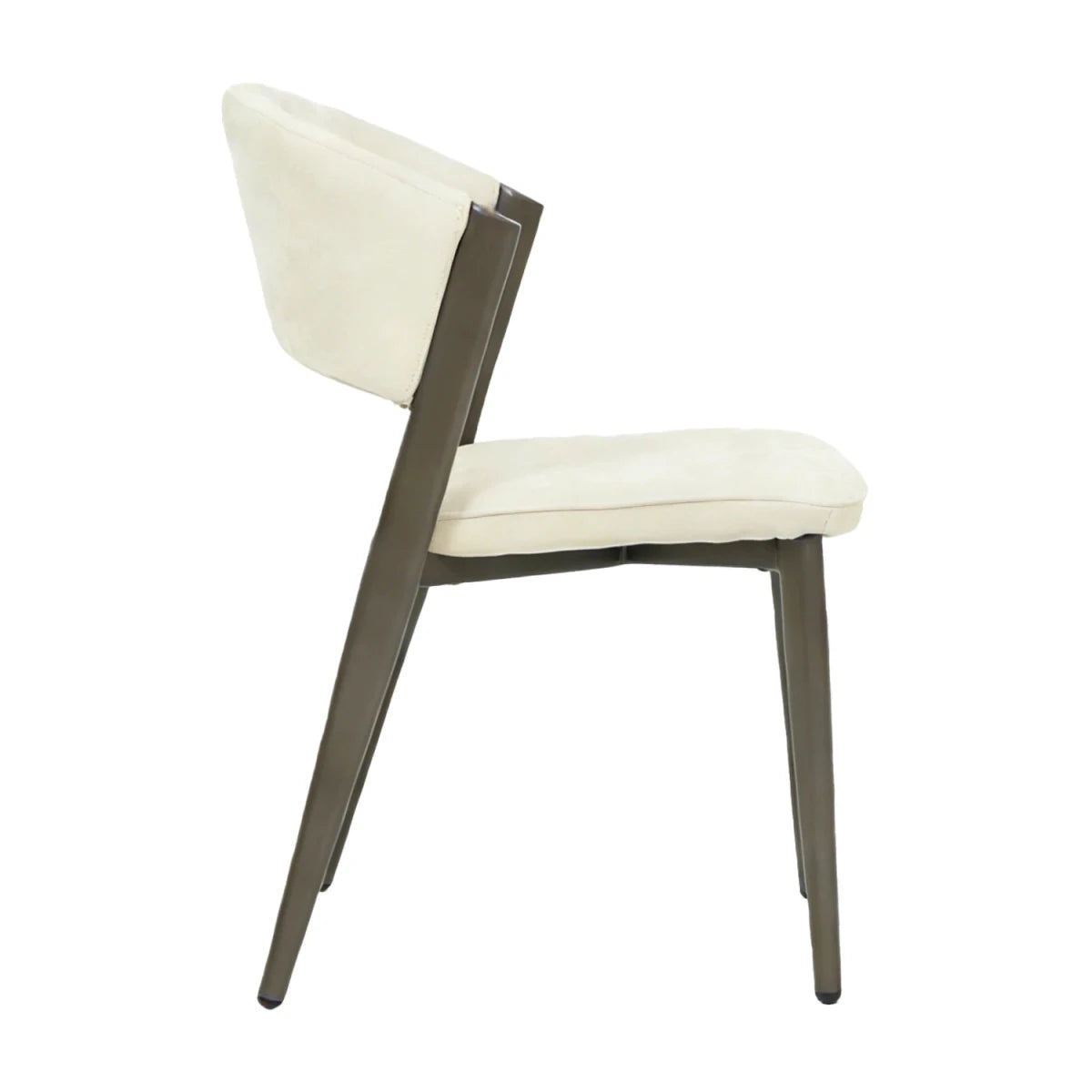 Upholstered cream dining chair with walnut frame, Set of 4, 6 and 8