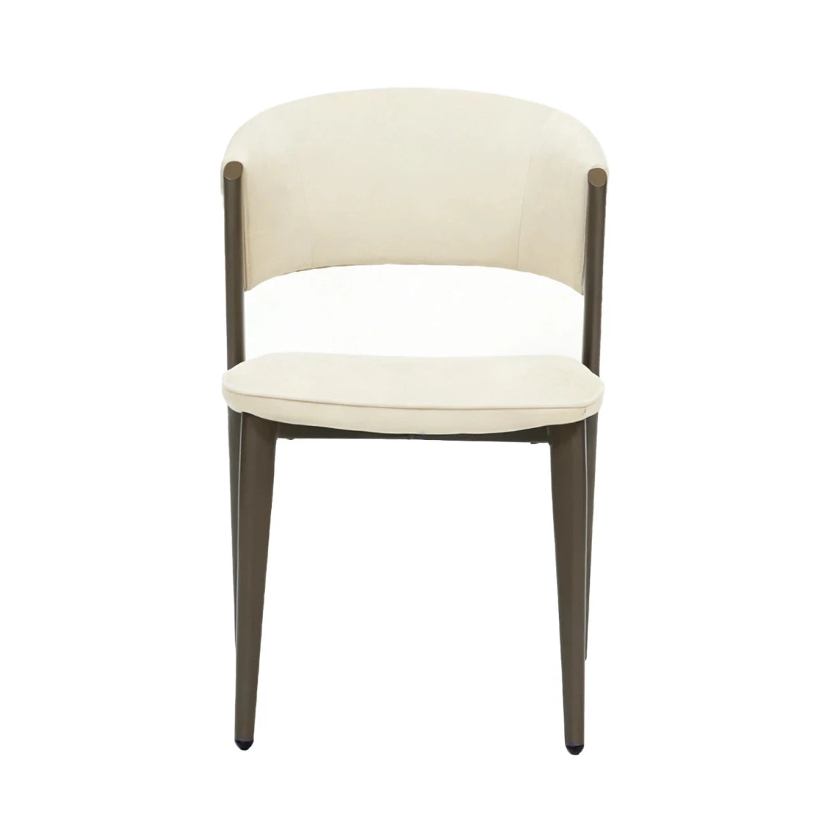 Camilla Contemporary walnut dining chair with curved back