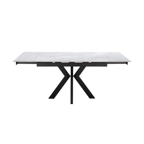 Casper Pearla Grey High Gloss Ceramic Extending Dining Table 120–180cm