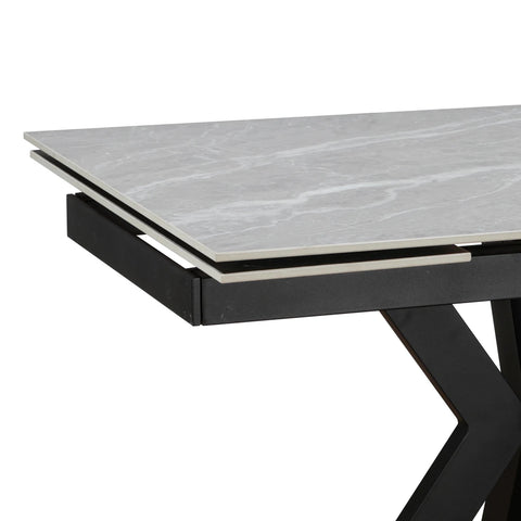 Casper Argenta Grey Ceramic Extending Dining Table 120–180cm